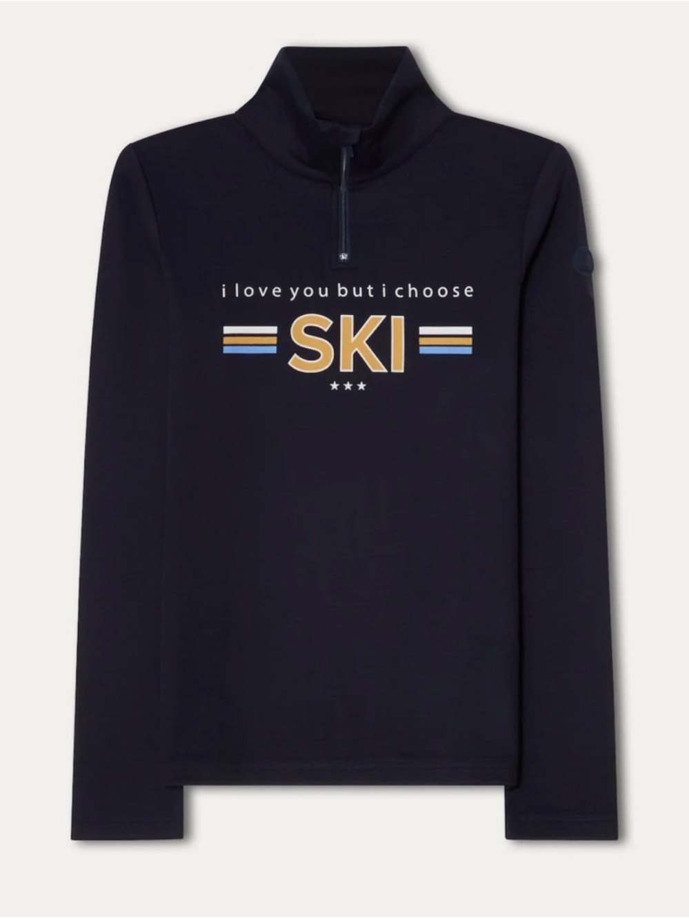 We Norwegians Bibi Zip Up Navy Blue  Base Layer NEW NWT